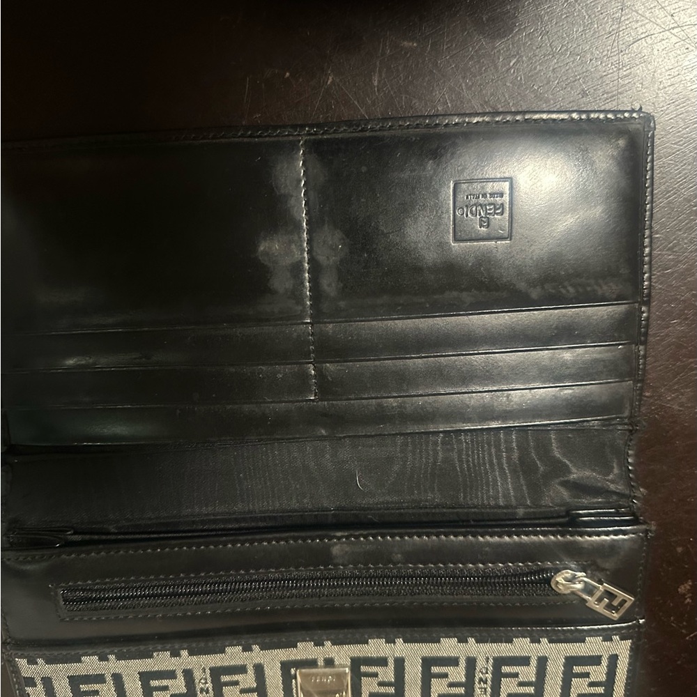 Fendi Black and Brown Monogram Clutch - Picture 3 of 9